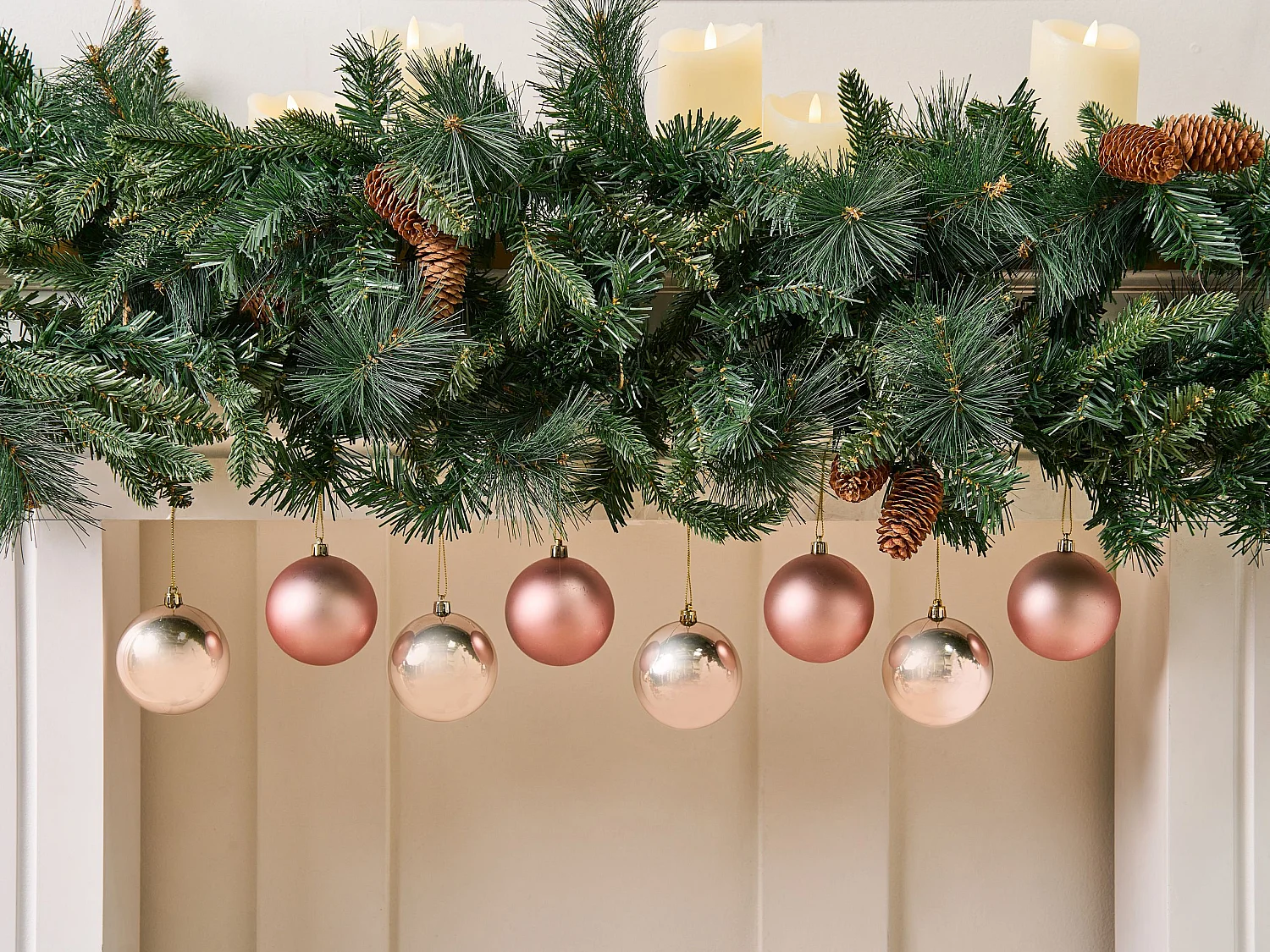 Lot de 36 boules BYGDIN Rose