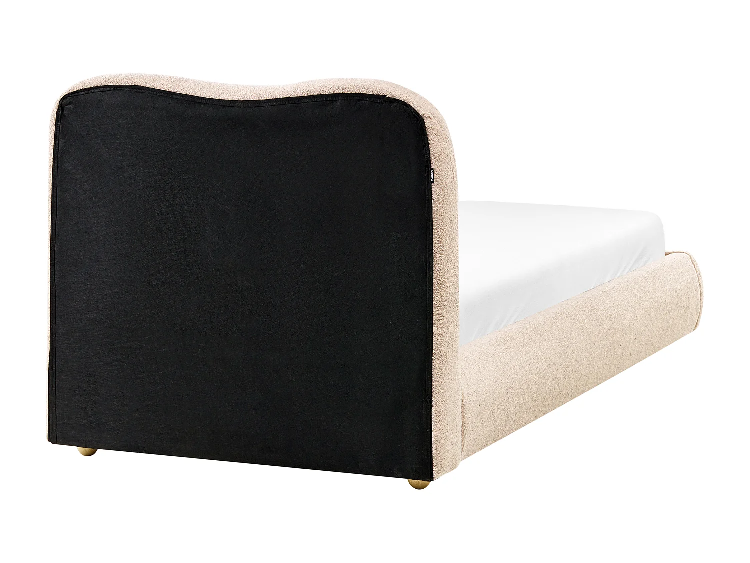 Lit ottoman Bouclé BLAGNAC 90 x 200 cm Beige clair