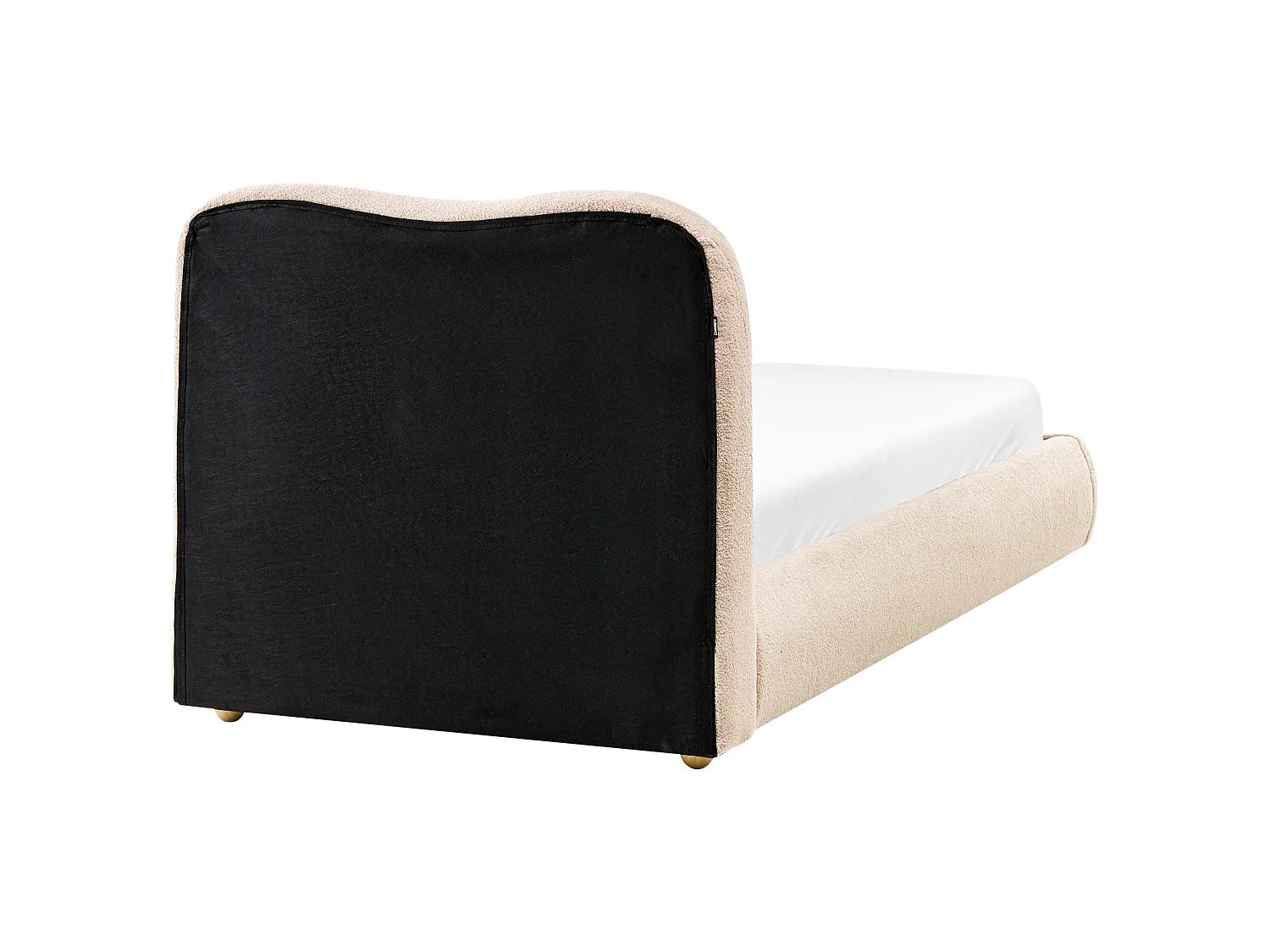 Ottoman Bed BLAGNAC Boucle Light Beige 90 x 200 cm (EU Single)