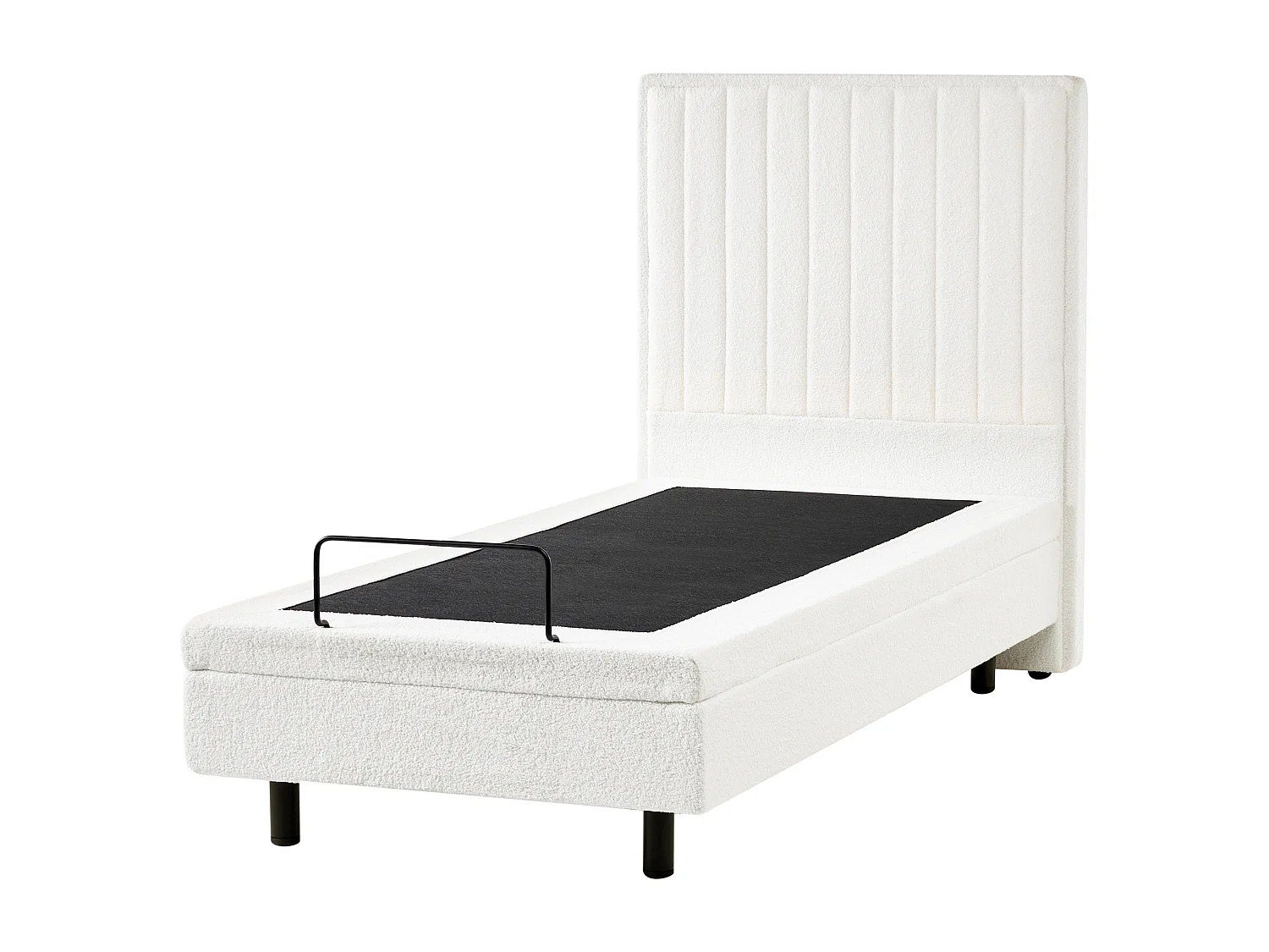 Lit réglable Bouclé DUKE II 90 x 200 cm Blanc cassé