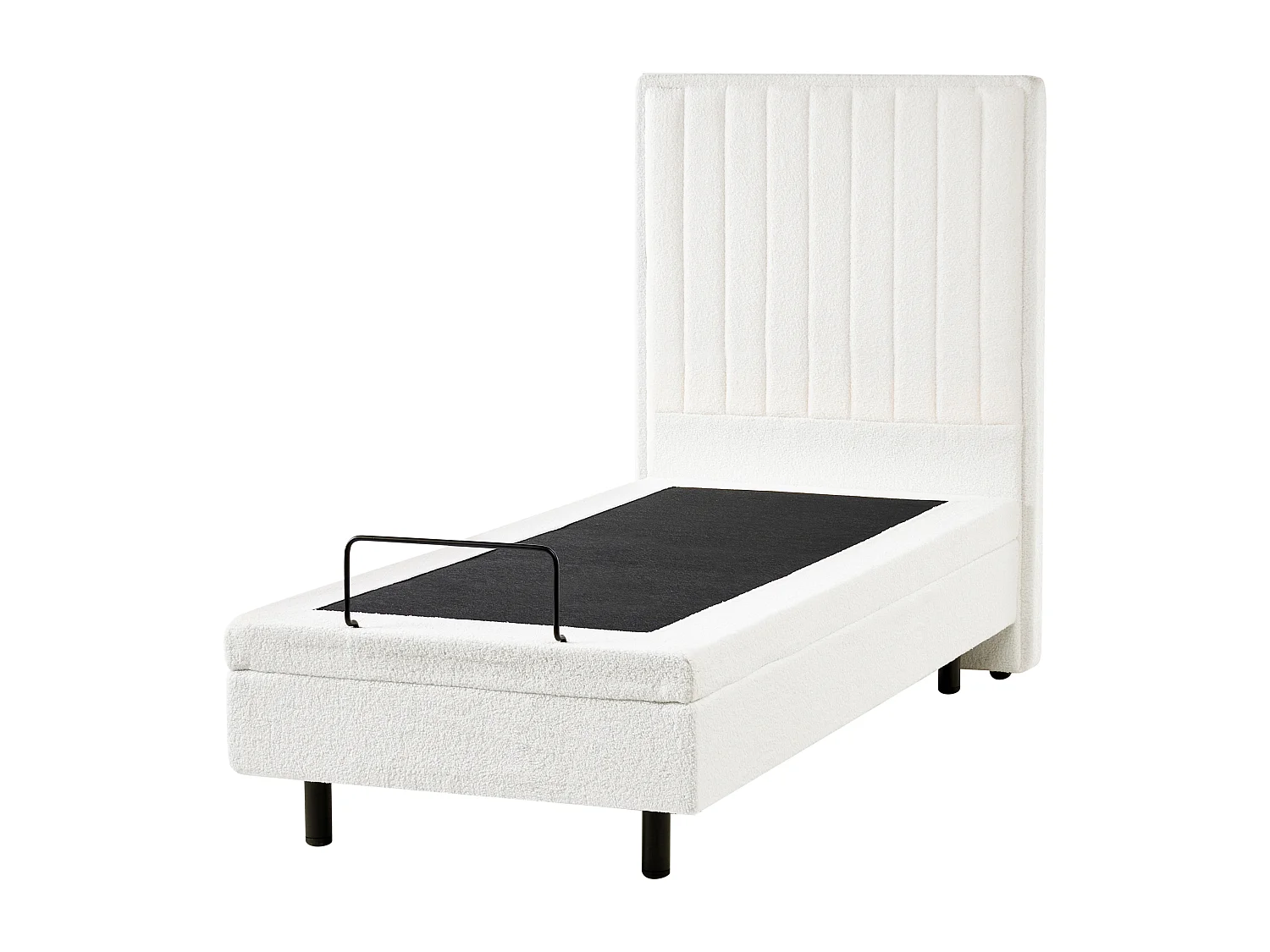 Lit réglable Bouclé DUKE II 80 x 200 cm Blanc cassé