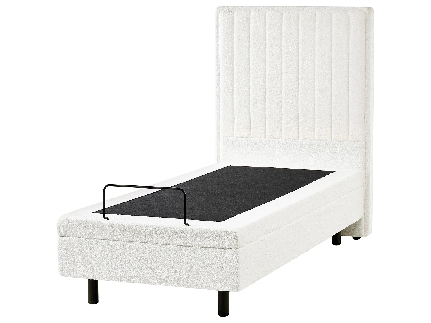 Lit réglable Bouclé CASTELLAN 80 x 200 cm Blanc cassé