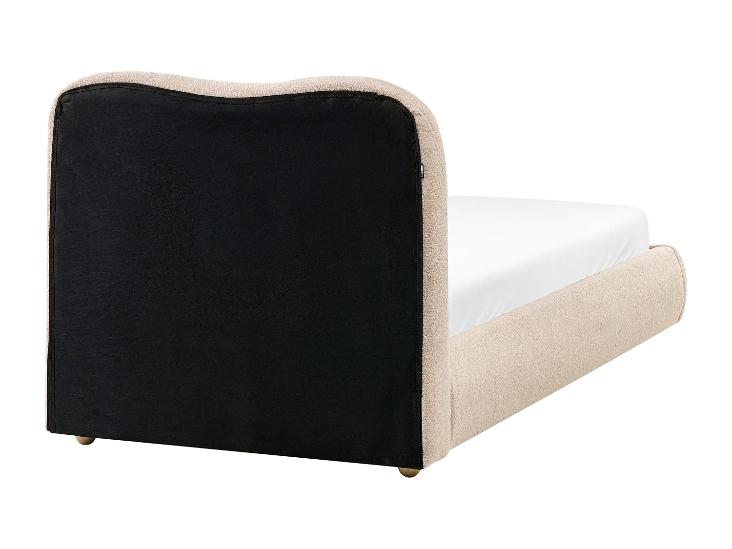 Ottoman Bed BLAGNAC Boucle Beige 90 x 200 cm (EU Single)