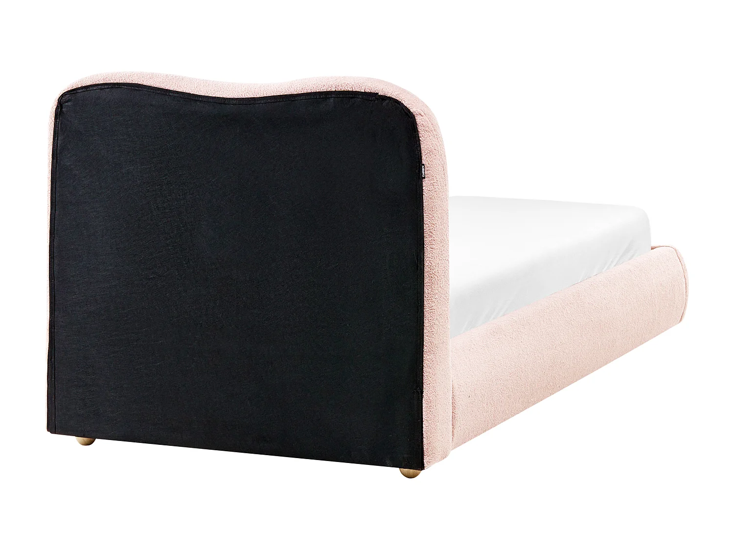 Lit ottoman Bouclé BLAGNAC 90 x 200 cm Rose