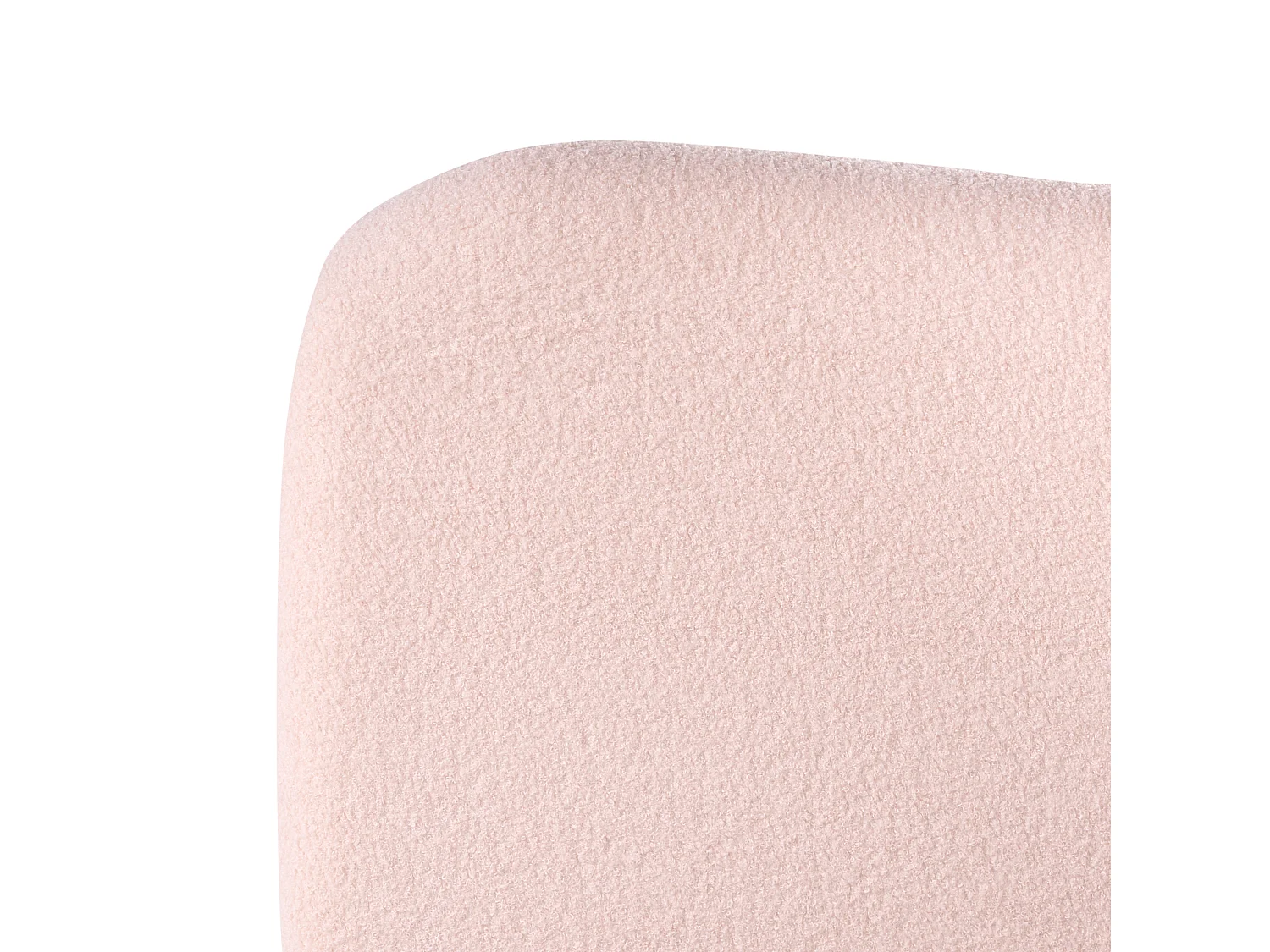 Lit ottoman Bouclé BLAGNAC 90 x 200 cm Rose