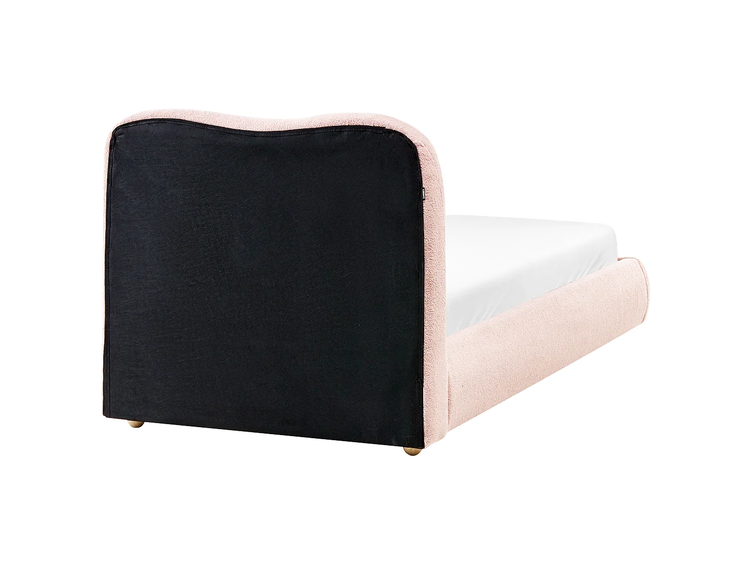 Ottoman Bed BLAGNAC Boucle Pink 90 x 200 cm (EU Single)