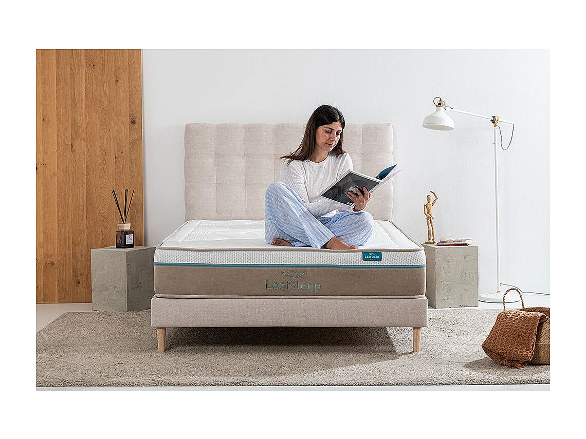 Colchón Nature Spring Visco Leafsleep 180x180 cm — 27 cm, muelles ensacados y viscoelástica