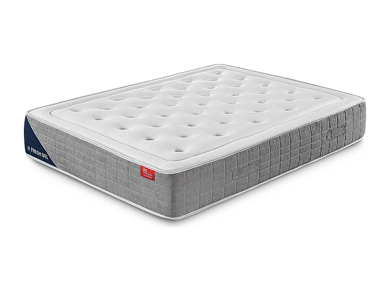 Mercado do Colchão Matelas Fresh Gel 135x180 cm - 29 cm, mousse HR et viscoélastique Gel, ferme