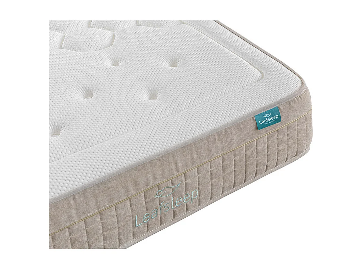 Colchón Leafsleep Nature Prime Deluxe 140x190 cm, 30 cm, viscoelástico y espuma HD, banda 3D transpirable