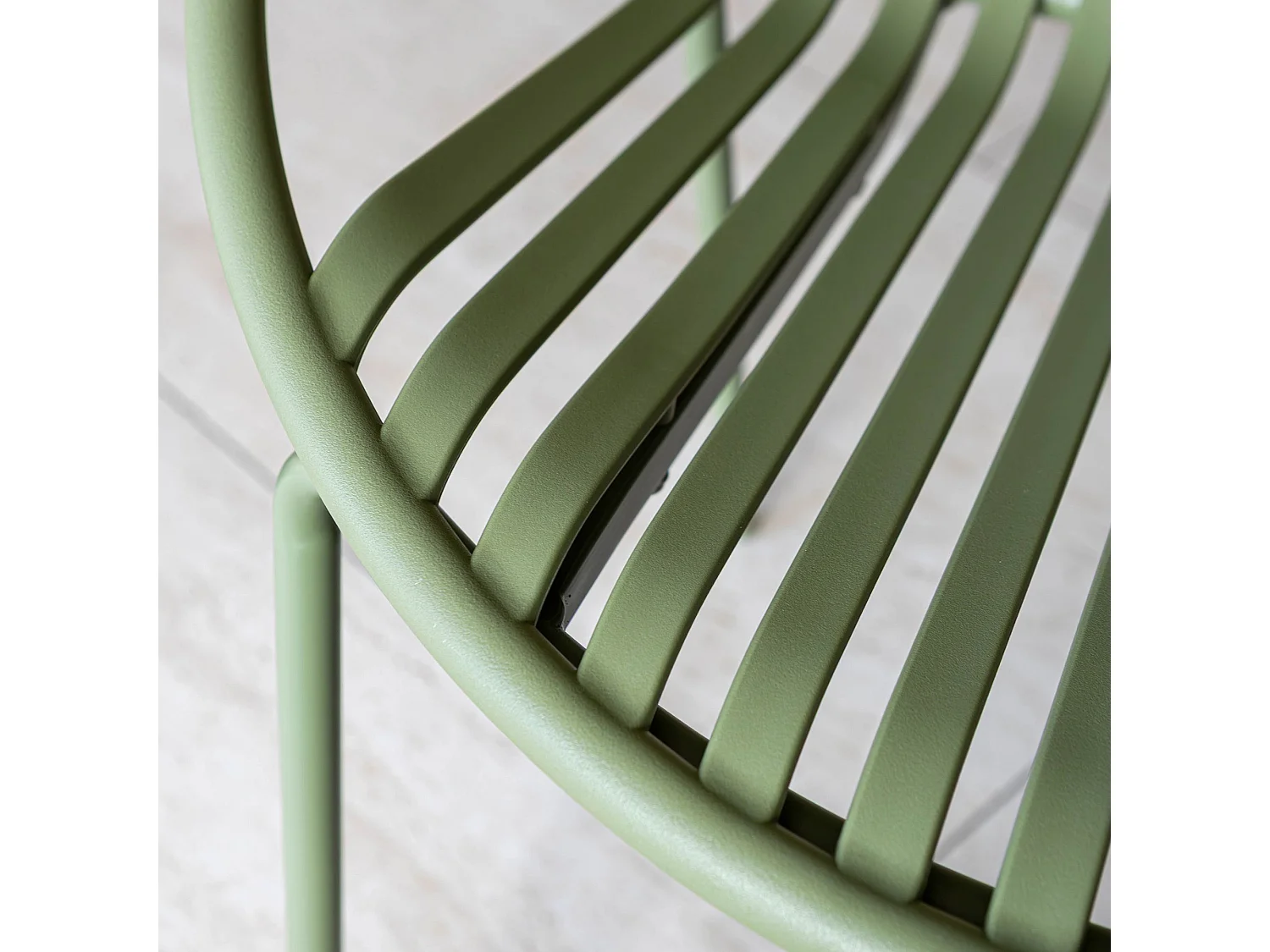 Now's Home - Lot De 4 Fauteuils De Table En Polypropylene Et Metal Vert Calypso
