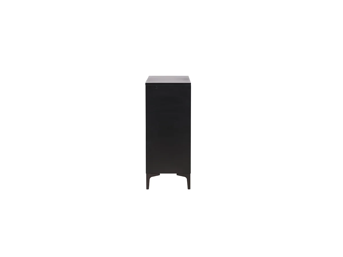 Buffet 2 Portes en Métal "Piring" 110cm Noir