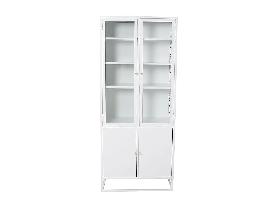 Vaisselier 4 Portes "Bakal" 190cm Blanc