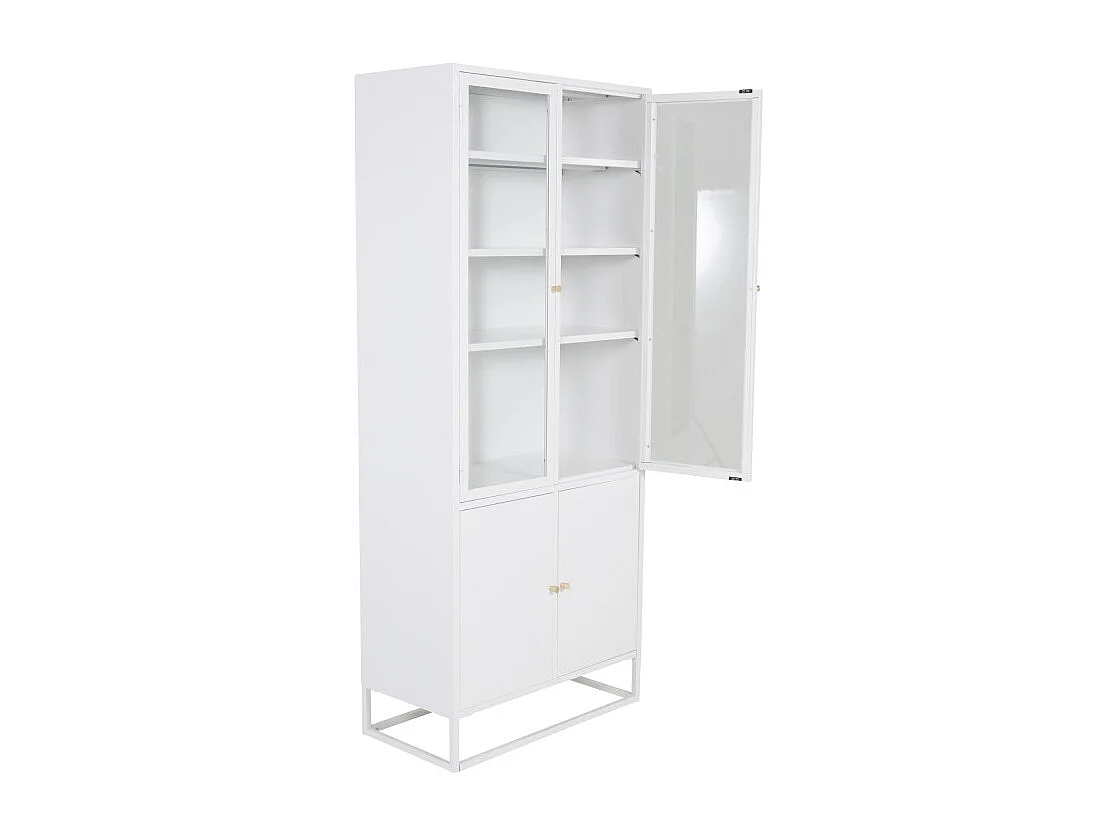 Vaisselier 4 Portes "Bakal" 190cm Blanc
