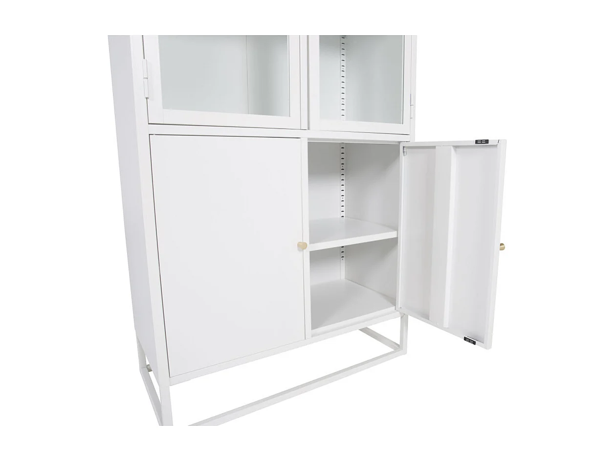 Vaisselier 4 Portes "Bakal" 190cm Blanc