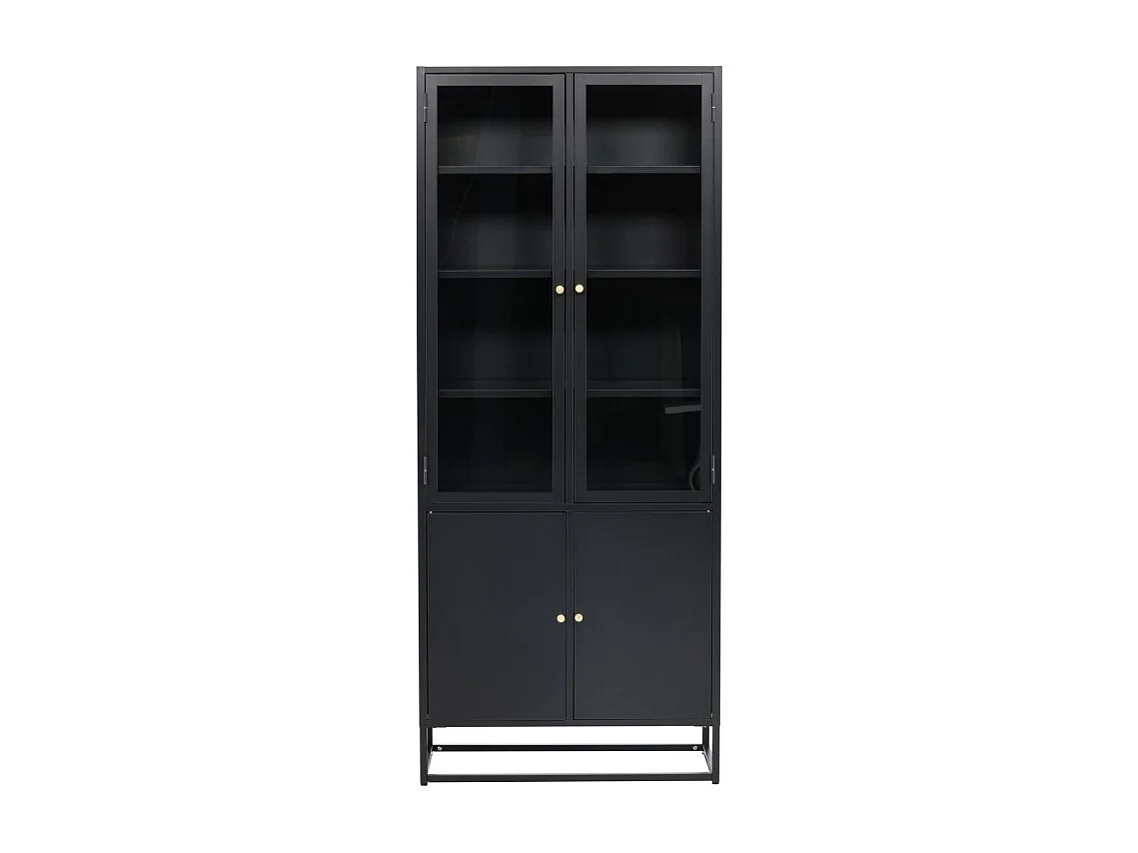 Vaisselier 4 Portes "Bakal" 190cm Noir