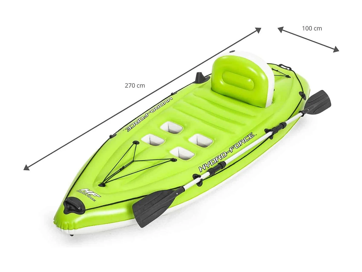Kayak Gonflable Bestway Hydro-Force Koracle 270x100 cm Individuel Pagaie et Pompe
