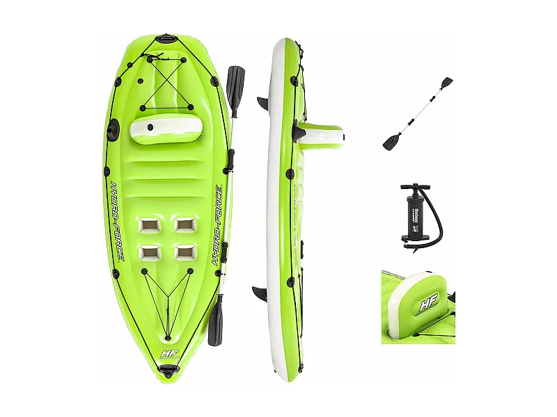 Kayak Hinchable Bestway Hydro-Force Koracle 270x100 cm Individual con Remo y Bomba