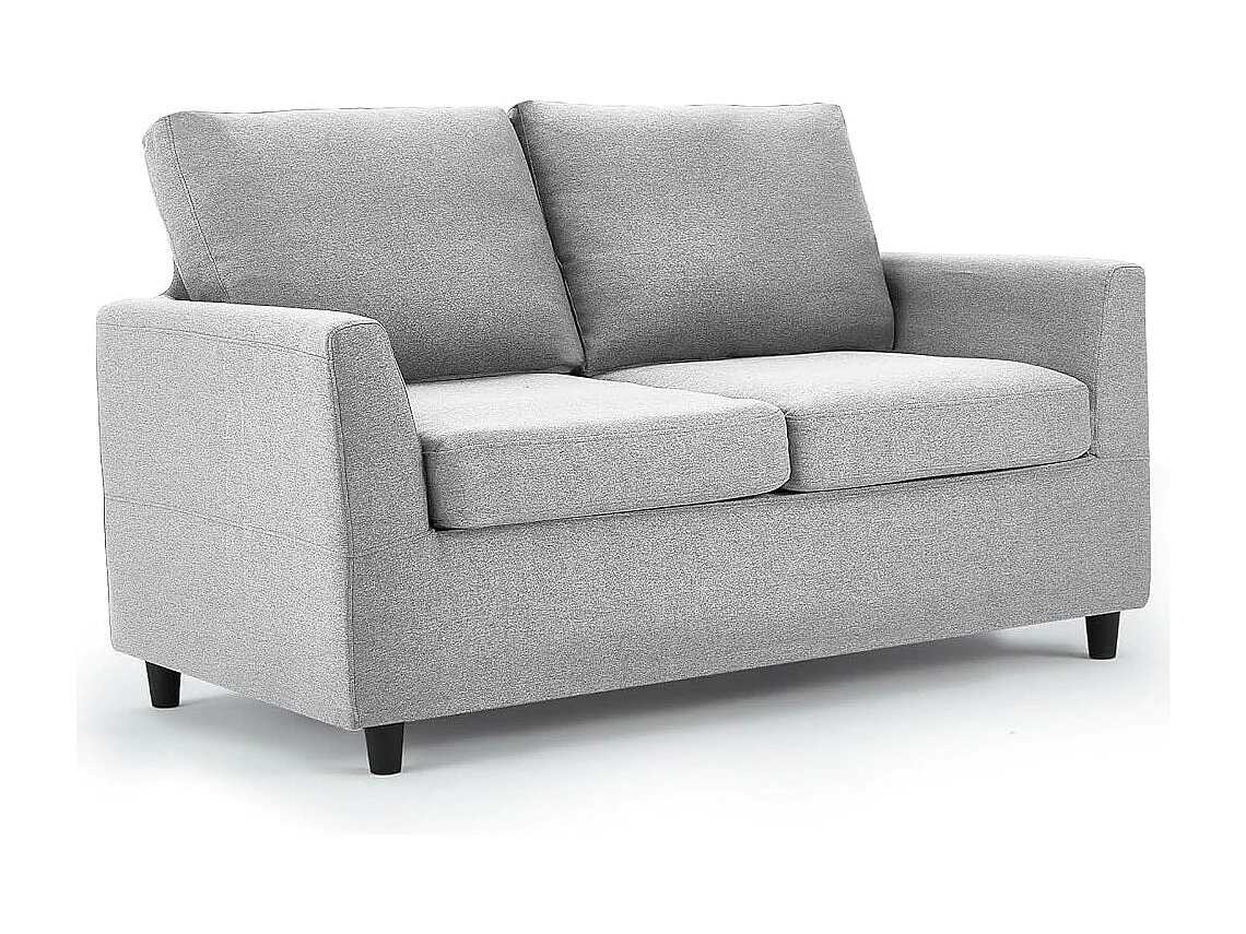 YODOLLA Canapé 2 Places en Lin avec Housses Amovibles, Moderne et Confortable pour Salon, Appartement ou Bureau, Gris Clair