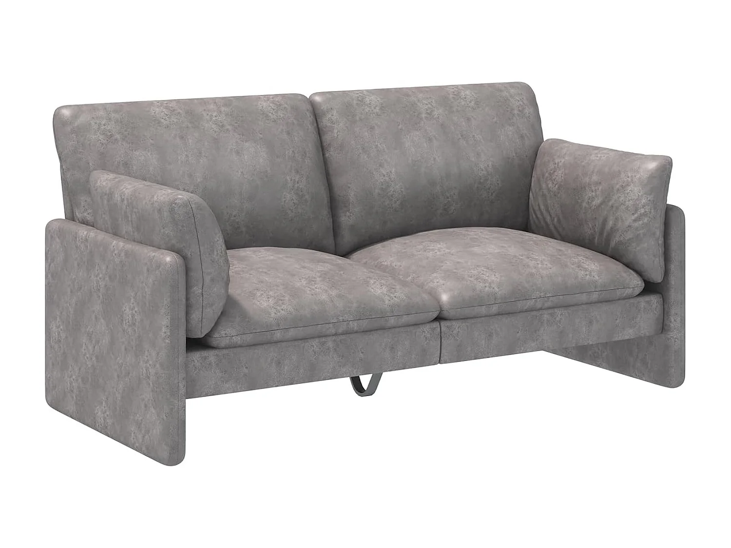 YODOLLA Canapé 2-3 Places Moderne 172 cm - Cuir Synthétique Résistant, Coussin Épais, Confortable pour Salon/Chambre, Gris