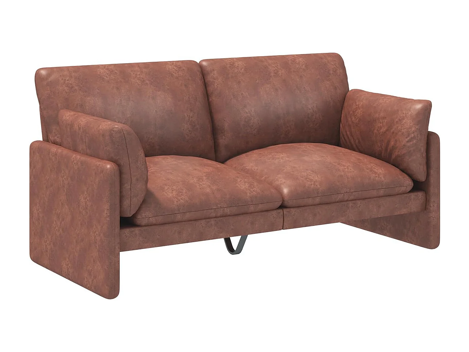 YODOLLA Canapé 2-3 Places Moderne 172 cm - Cuir Synthétique Résistant, Coussin Épais, Confortable pour Salon/Chambre, Brun