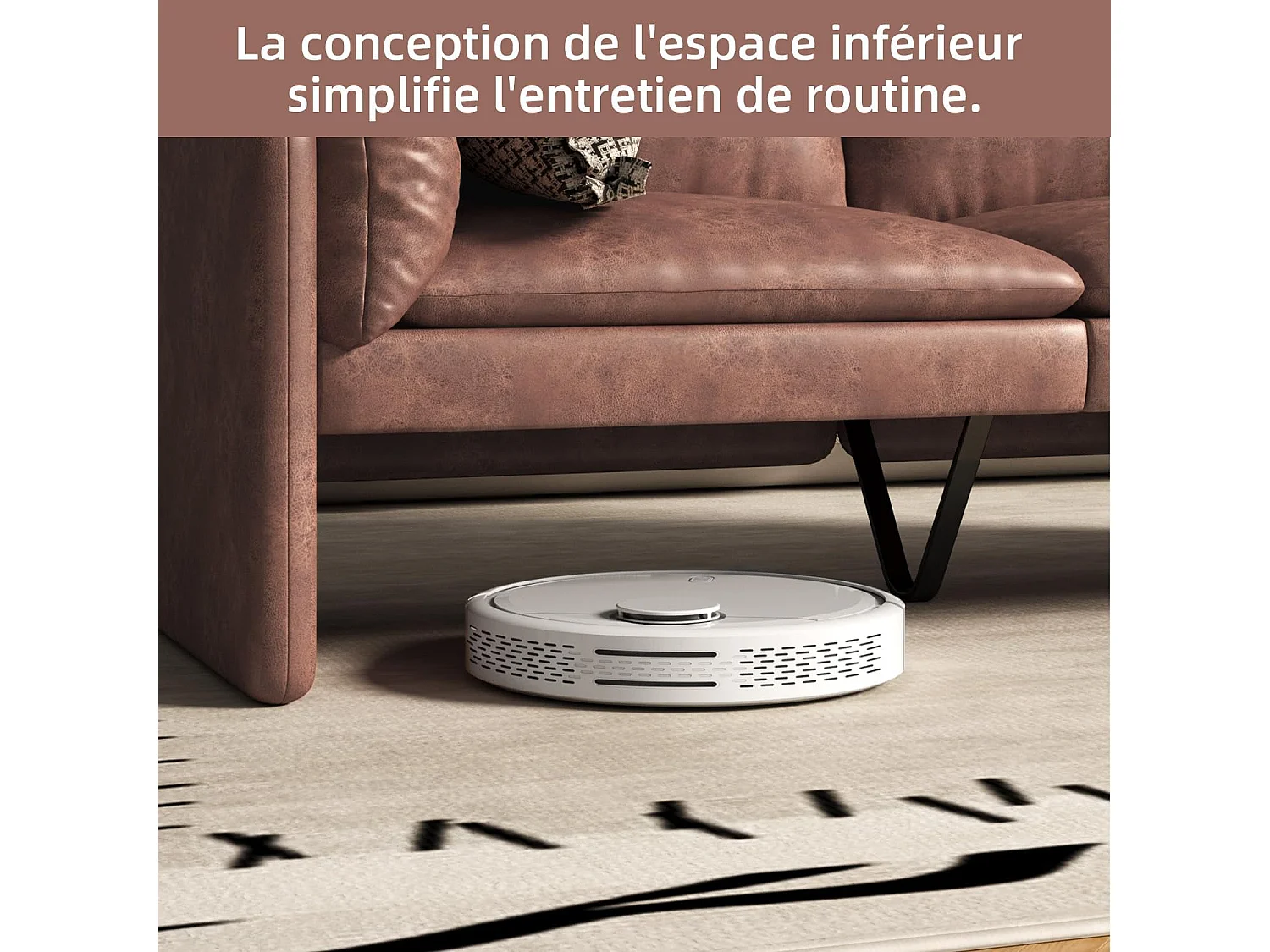 YODOLLA Canapé 2-3 Places Moderne 172 cm - Cuir Synthétique Résistant, Coussin Épais, Confortable pour Salon/Chambre, Brun