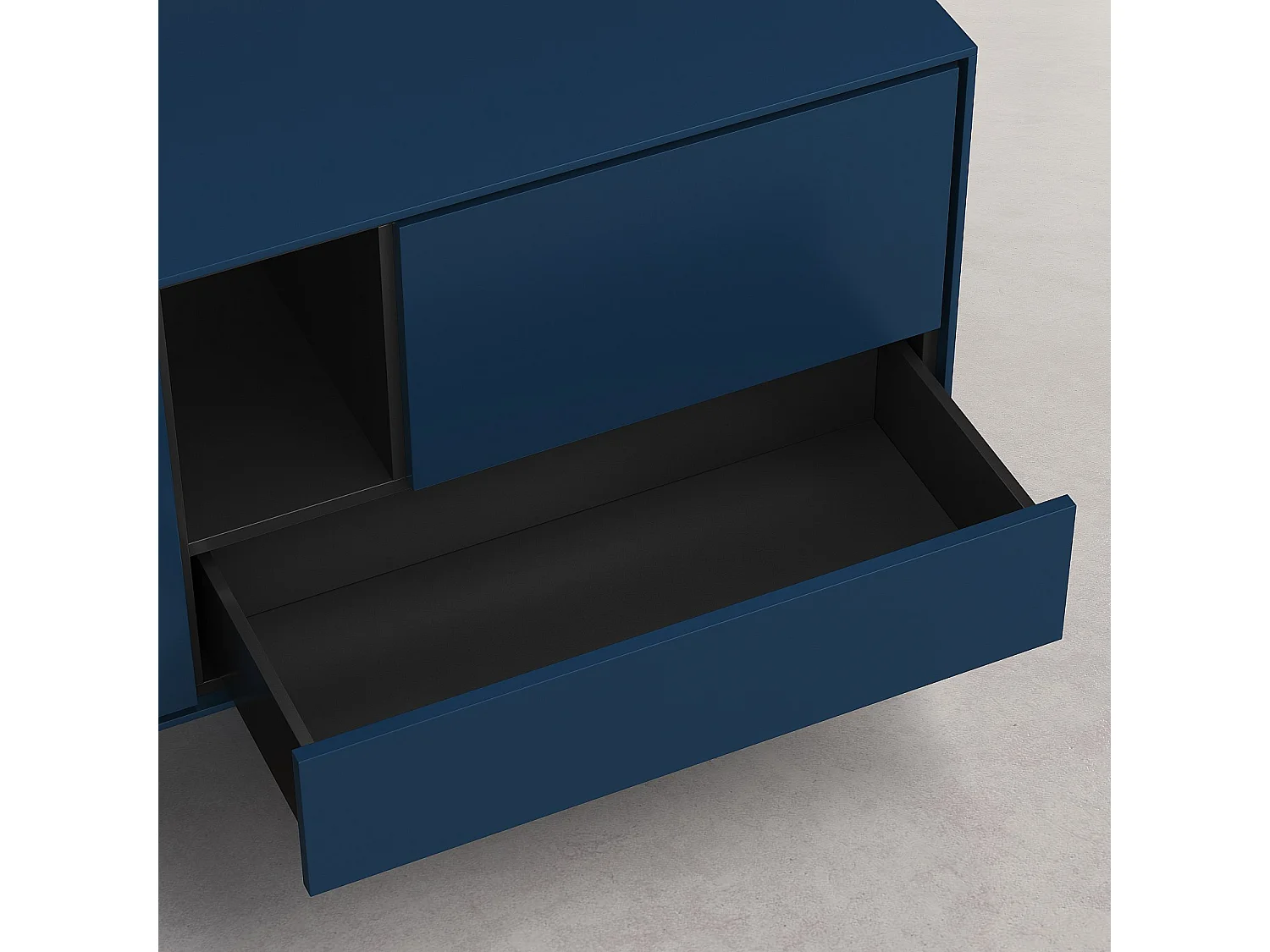 Habitat - Buffet bas 3 portes et 1 tiroir - Bleu pétrole - Design by Céline Mognon Fichet - Farrel