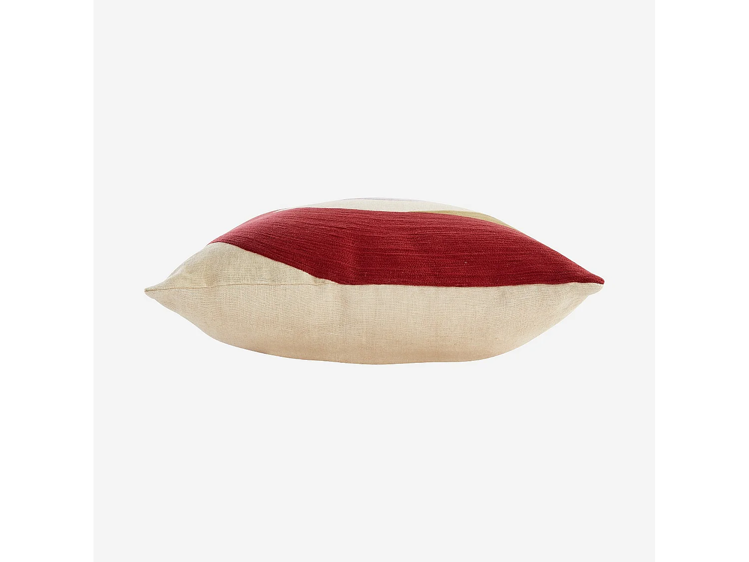 Coussin en lin - 45 x 45 cm - Bronze, bordeaux et lilas - Design by Floriane Jacques