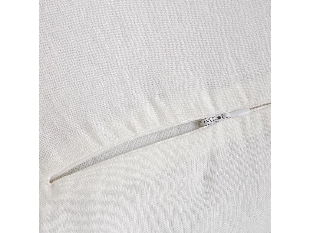 Habitat - Coussin en lin à bourdon noir - 45 x 45 cm - Blanc - Brunelle