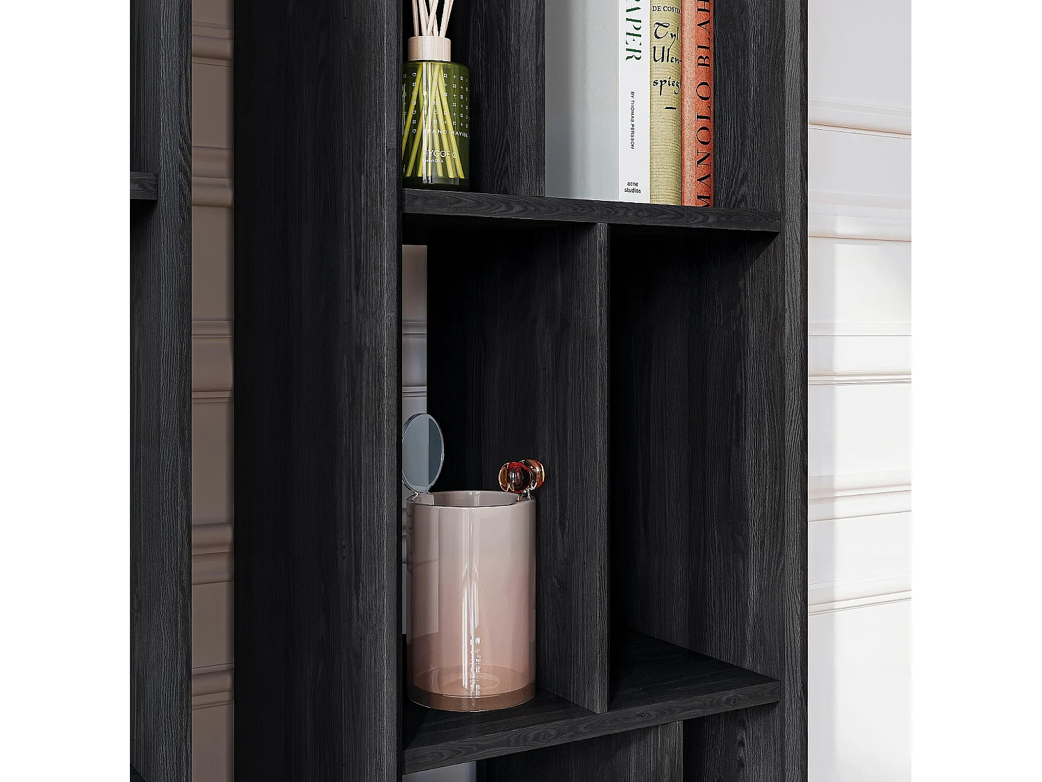 Habitat - Bibliothèque en frêne 38 x 195 cm - Noir - Design by Hélèna Pille - Will
