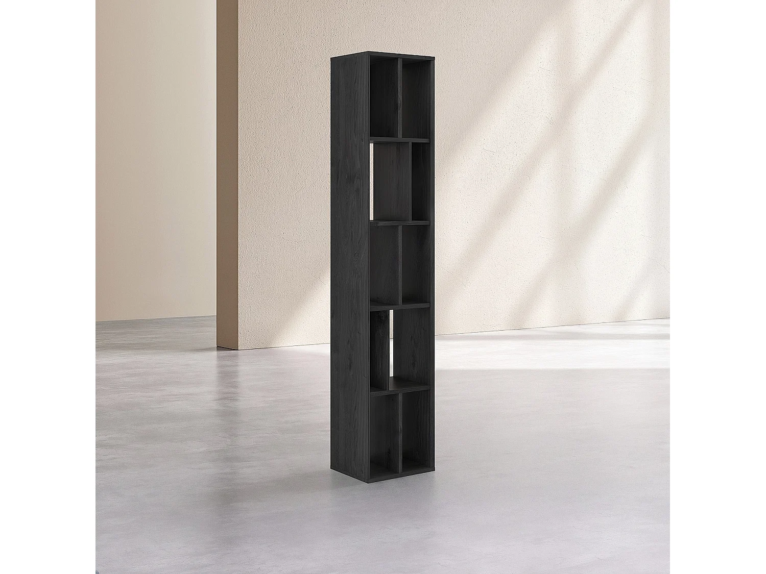 Habitat - Bibliothèque en frêne 38 x 195 cm - Noir - Design by Hélèna Pille - Will