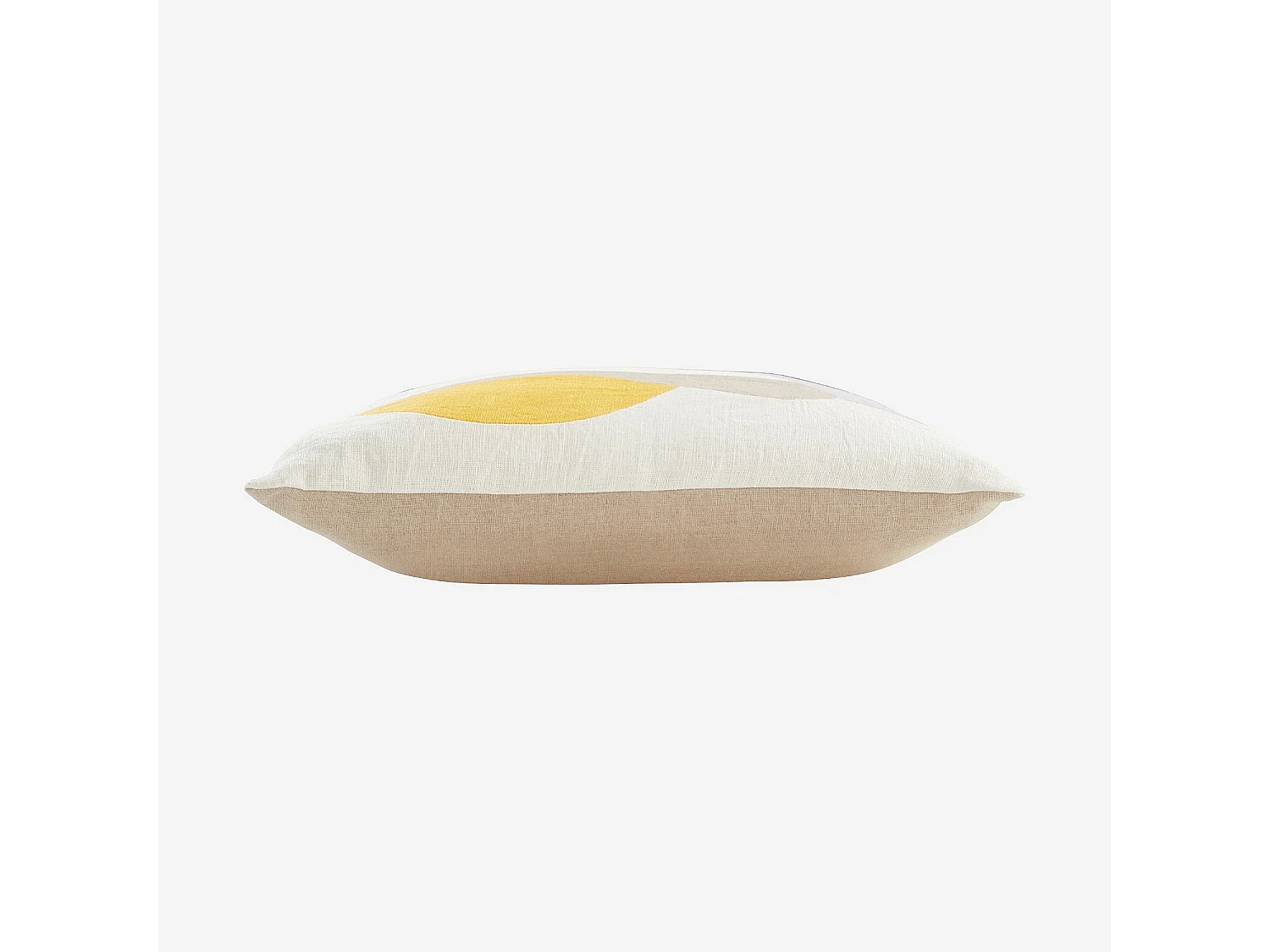 Coussin en lin - 45 x 45 cm - Vert kaki et bleu - Design by Floriane Jacques