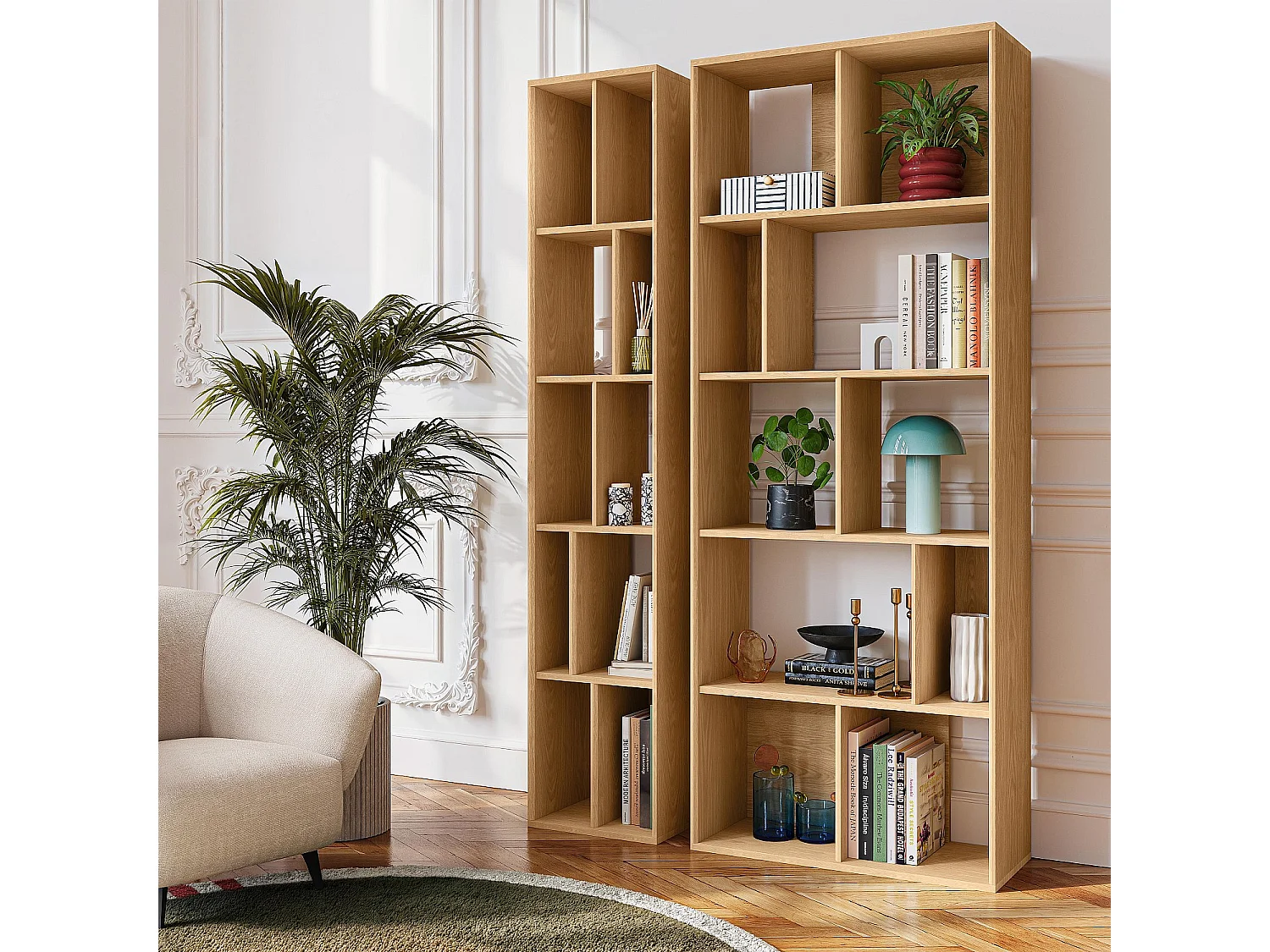 Habitat - Bibliothèque en chêne 76 x 195 cm - Naturel - Design by Hélèna Pille - Will