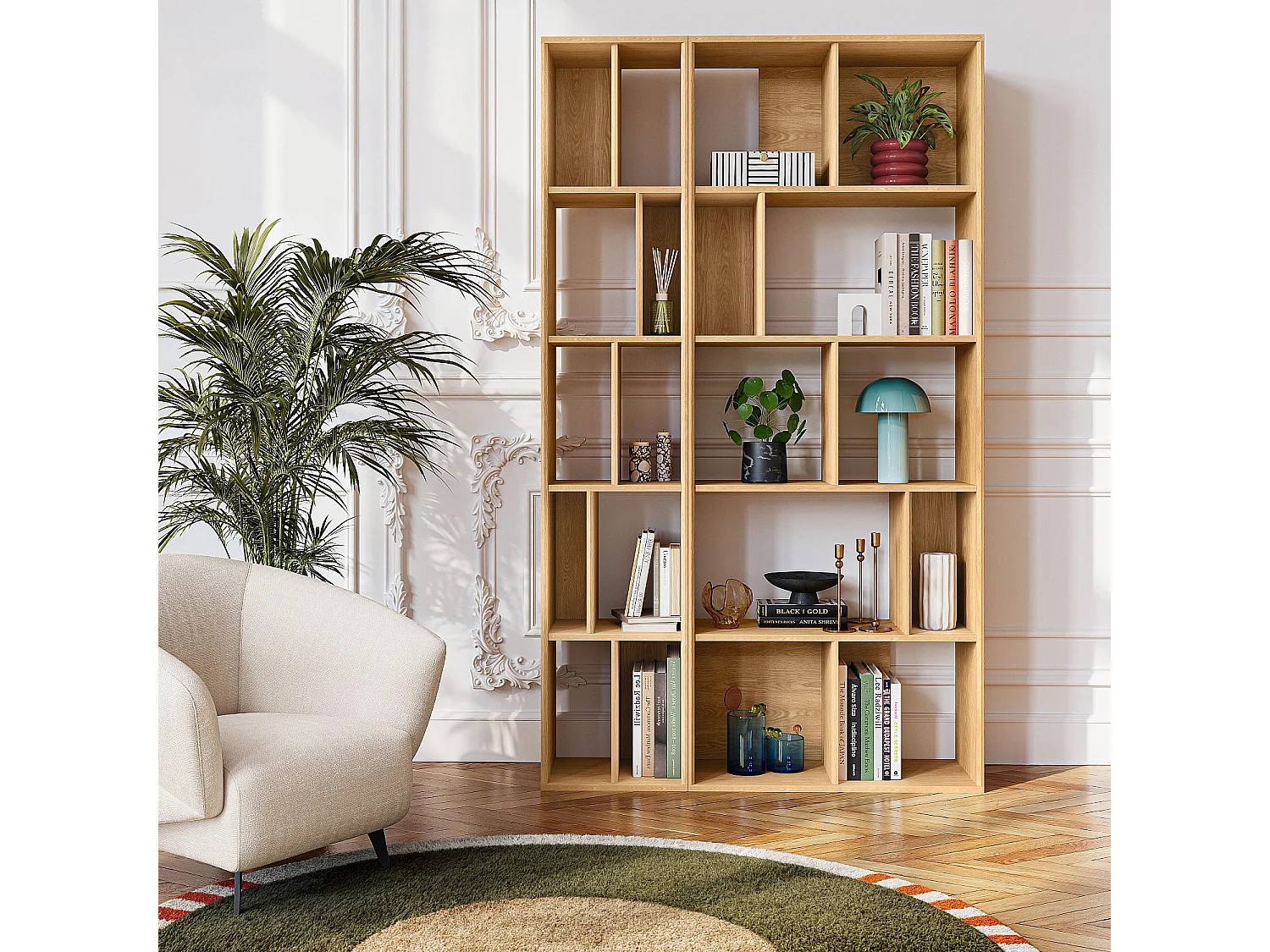 Habitat - Bibliothèque en chêne 76 x 195 cm - Naturel - Design by Hélèna Pille - Will