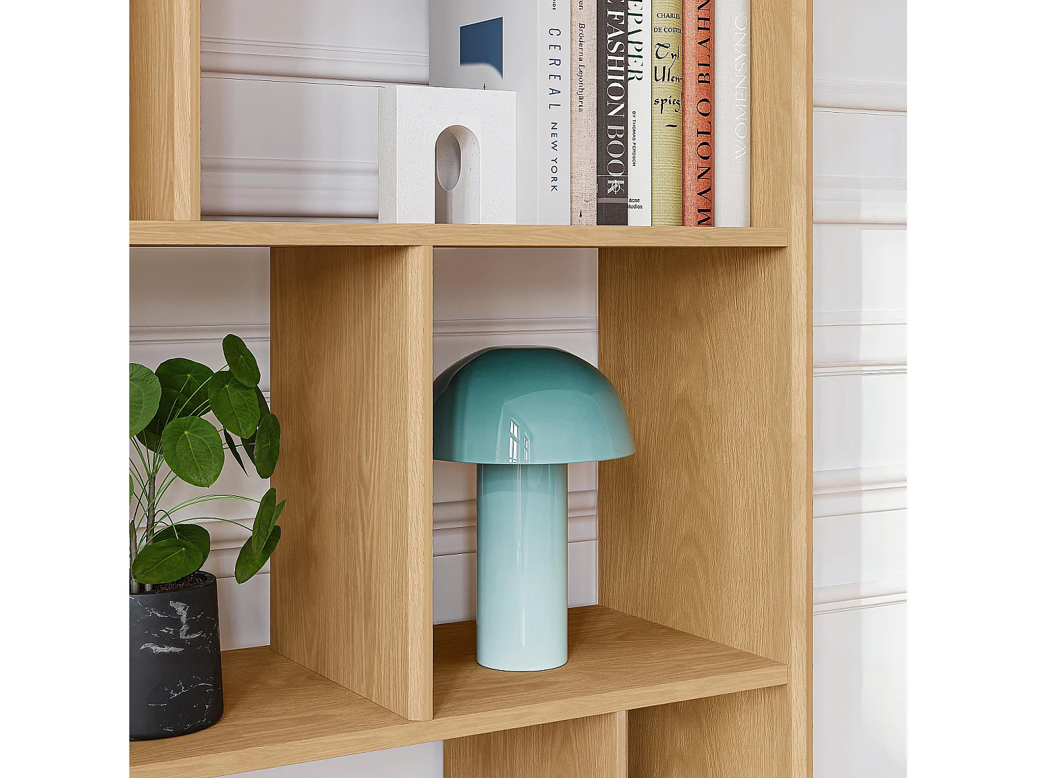 Habitat - Bibliothèque en chêne 76 x 195 cm - Naturel - Design by Hélèna Pille - Will