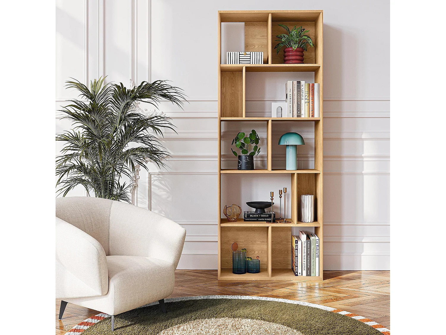 Habitat - Bibliothèque en chêne 76 x 195 cm - Naturel - Design by Hélèna Pille - Will