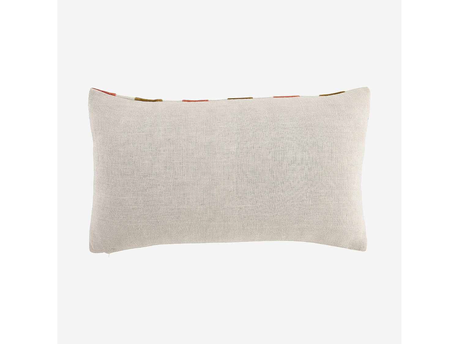 Coussin en lin et coton - 30 x 50 cm  - Bronze et bleu profond - Design by Floriane Jacques