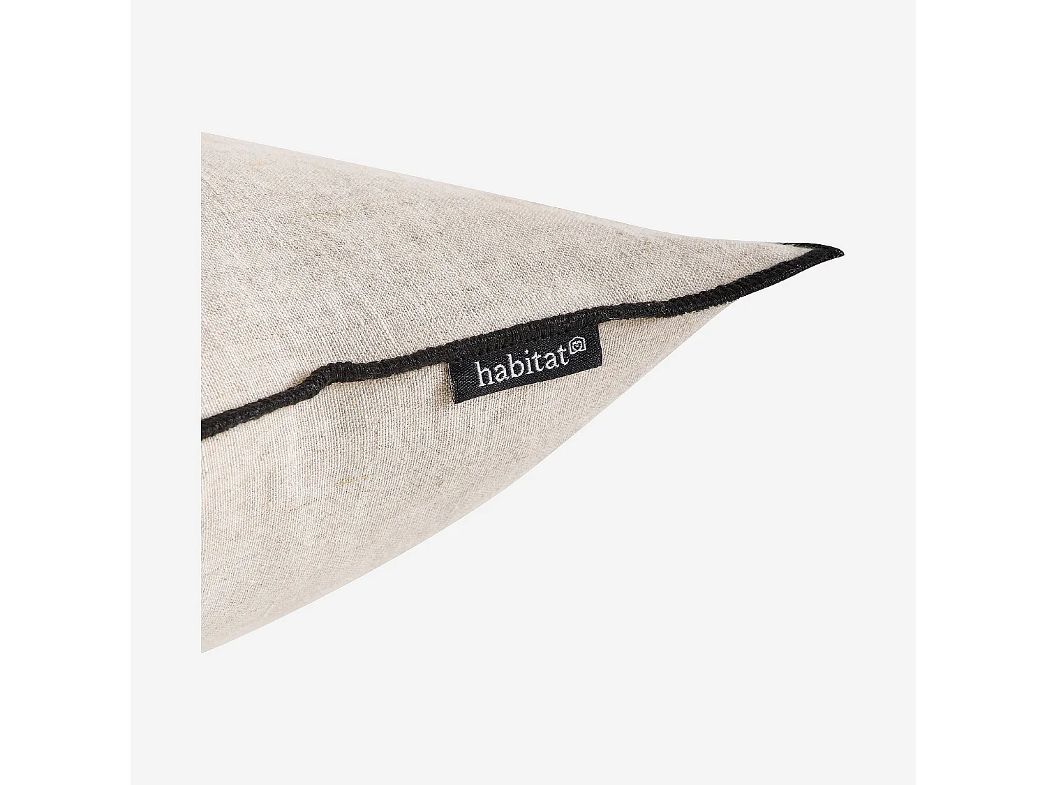 Habitat - Coussin en lin à bourdon noir - 45 x 45 cm - Naturel - Brunelle