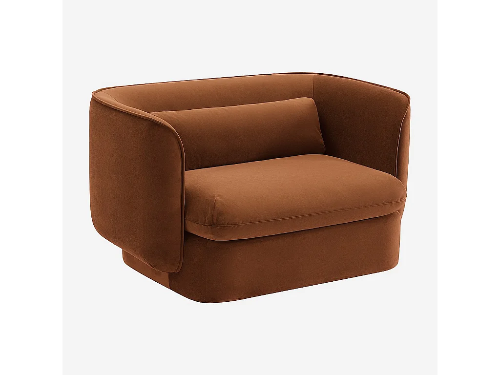 Habitat - Ensemble canapé 3 places et fauteuil garnis de plumes - Terracotta - Kalmia