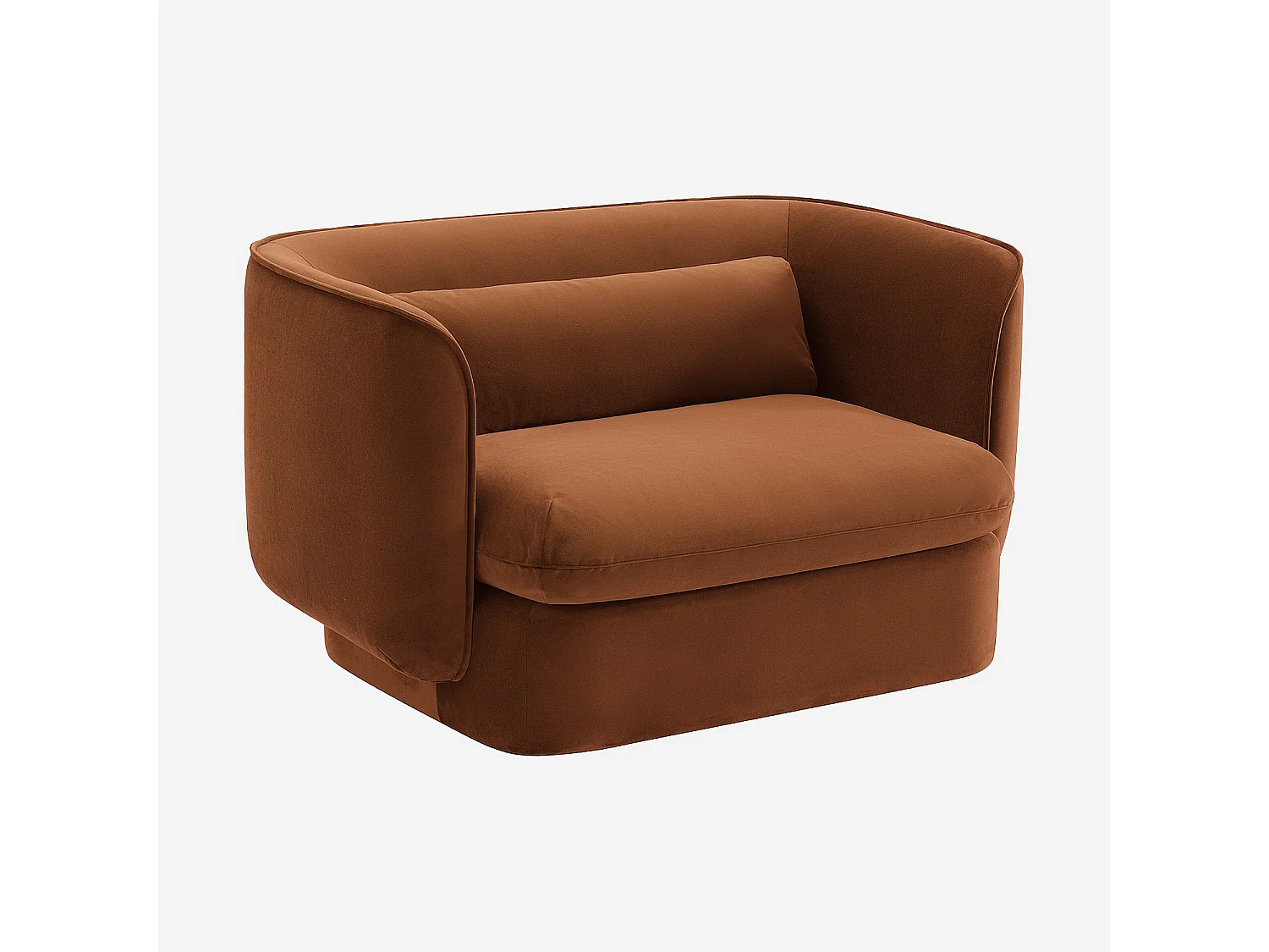 Habitat - Ensemble canapé 3 places et fauteuil garnis de plumes - Terracotta - Kalmia