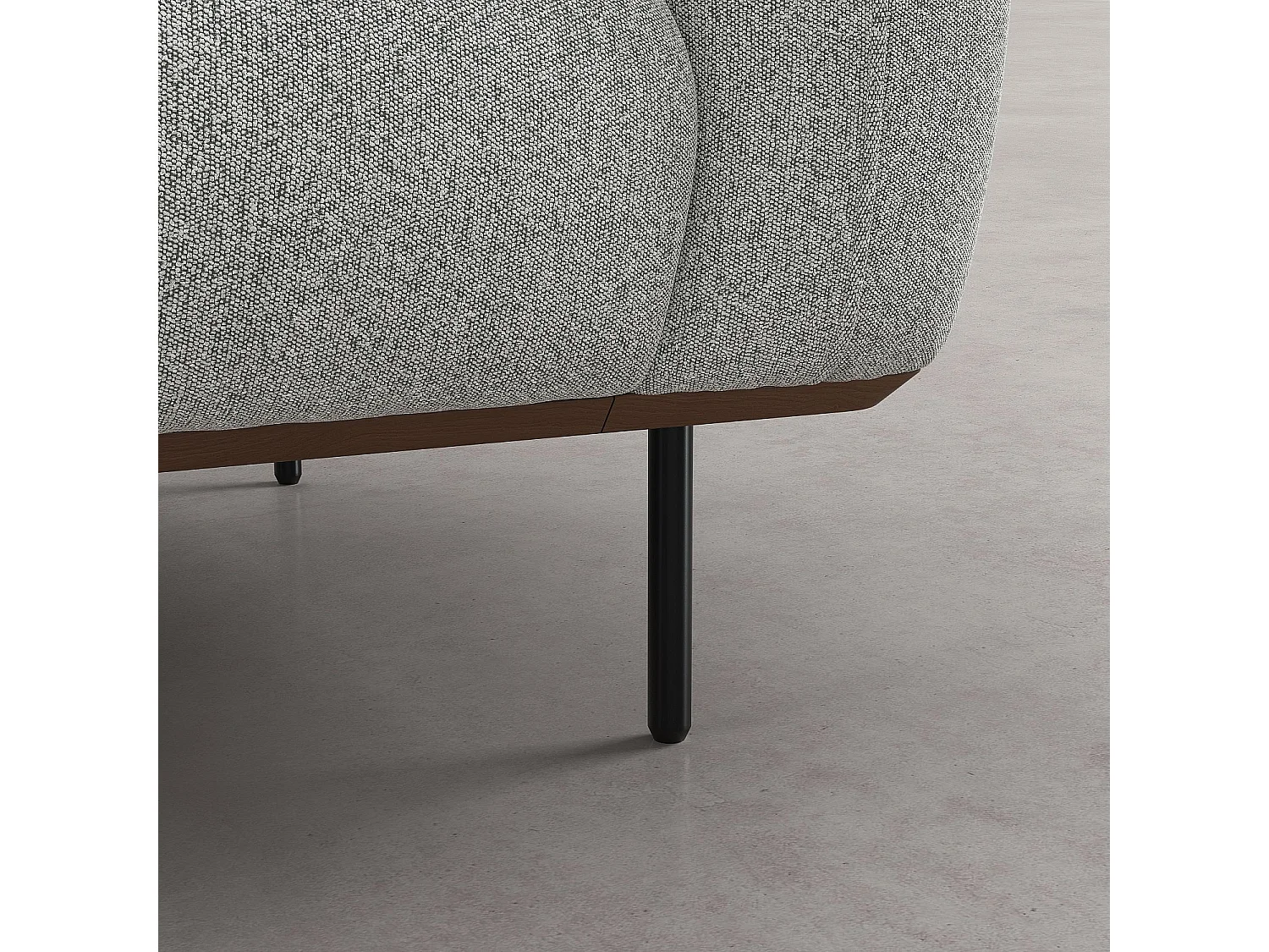 Habitat - Ensemble canapé 3 places et fauteuil en tissu - Gris mélangé - Larimar