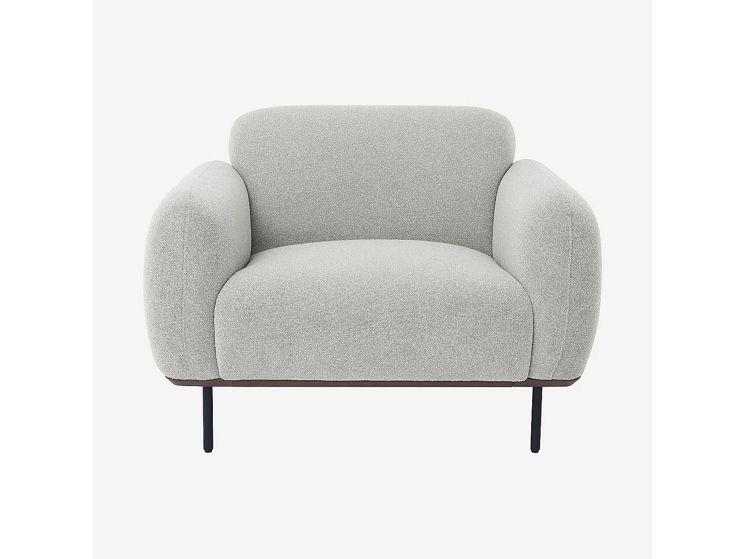 Habitat - Ensemble canapé 3 places et fauteuil en tissu - Gris mélangé - Larimar