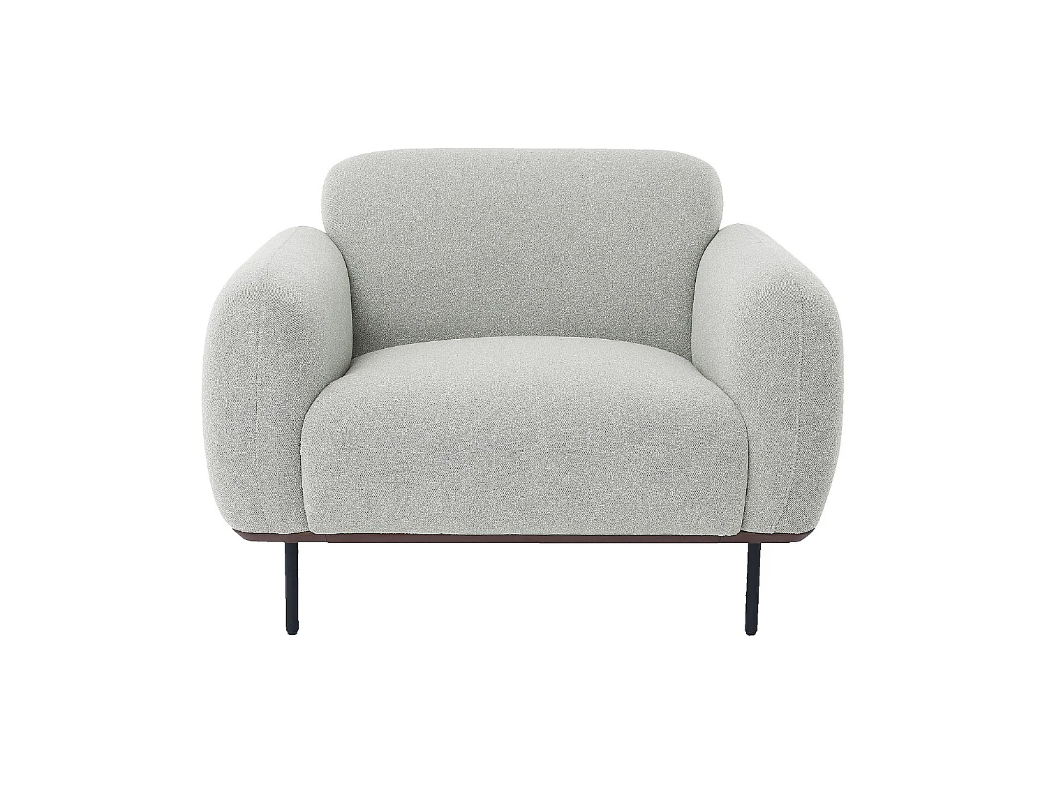 Habitat - Ensemble canapé 3 places et fauteuil en tissu - Gris mélangé - Larimar