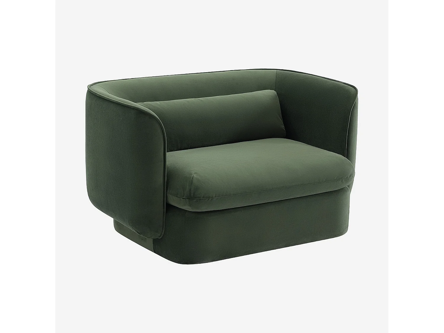 Habitat - Ensemble canapé 3 places et fauteuil garnis de plumes - Vert kaki - Kalmia