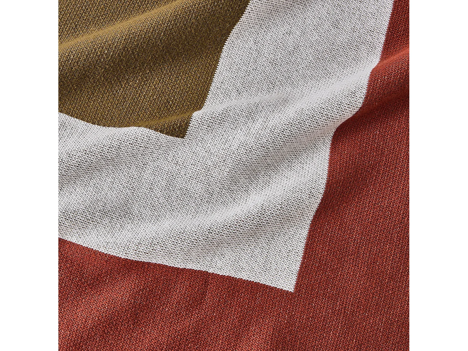 Habitat - Plaid en coton - 130 x 170 cm - Ecru et bronze - Design by Floriane Jacques - Billie