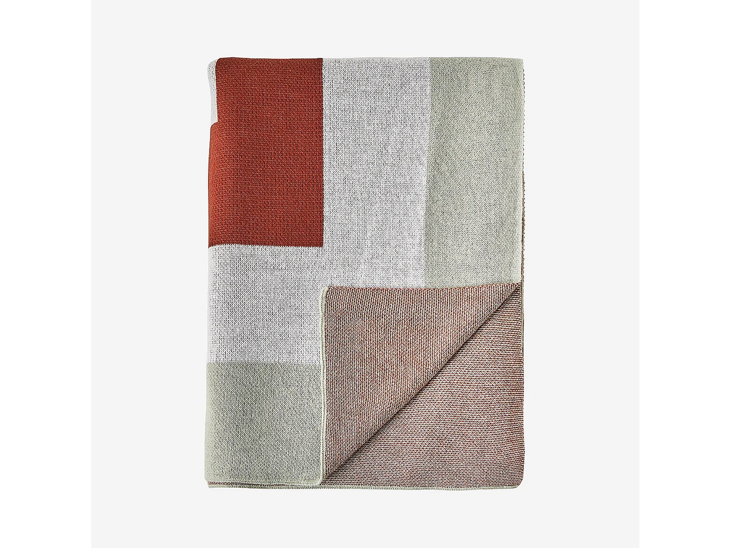 Habitat - Plaid en coton - 130 x 170 cm - Ecru et bronze - Design by Floriane Jacques - Billie