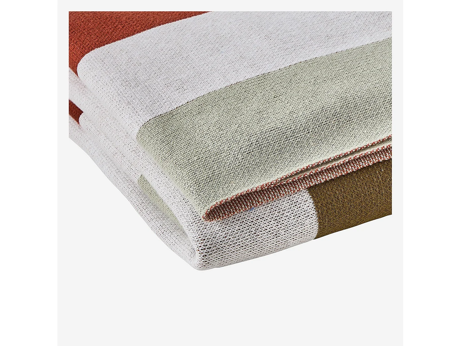 Habitat - Plaid en coton - 130 x 170 cm - Ecru et bronze - Design by Floriane Jacques - Billie