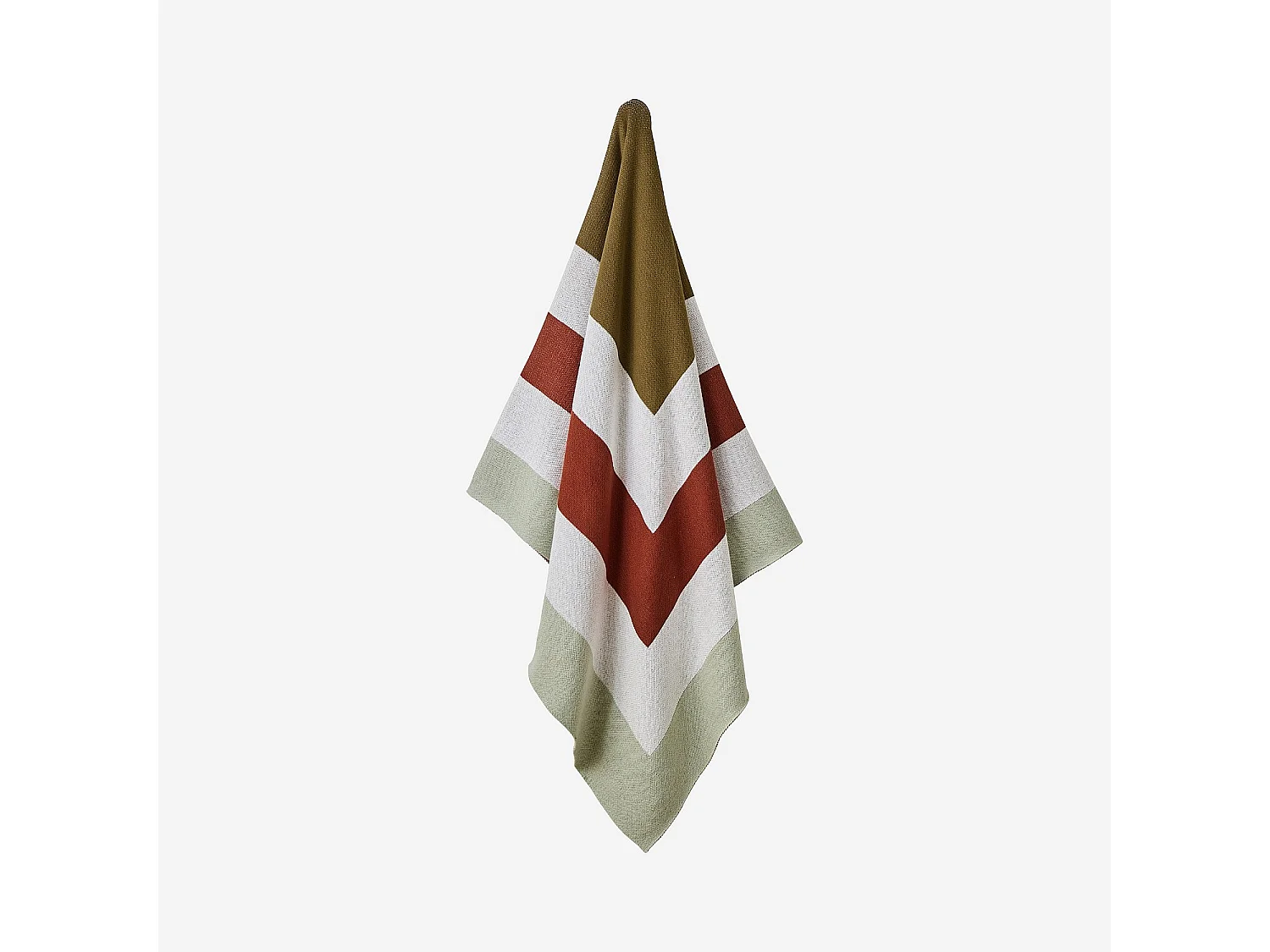 Habitat - Plaid en coton - 130 x 170 cm - Ecru et bronze - Design by Floriane Jacques - Billie