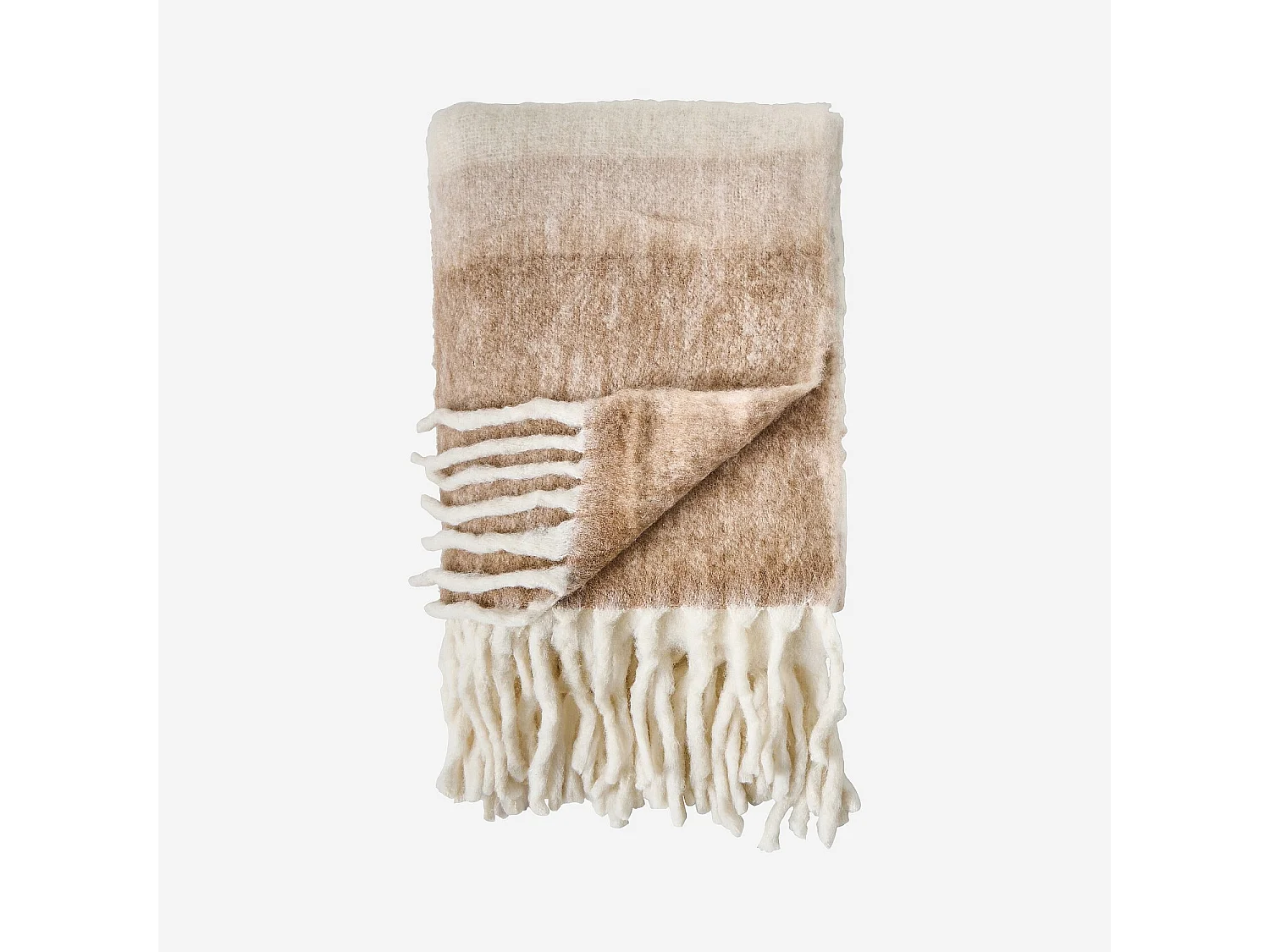 Habitat - Plaid en laine - 130 x 170 cm - Bleu sarcelle - Bruna