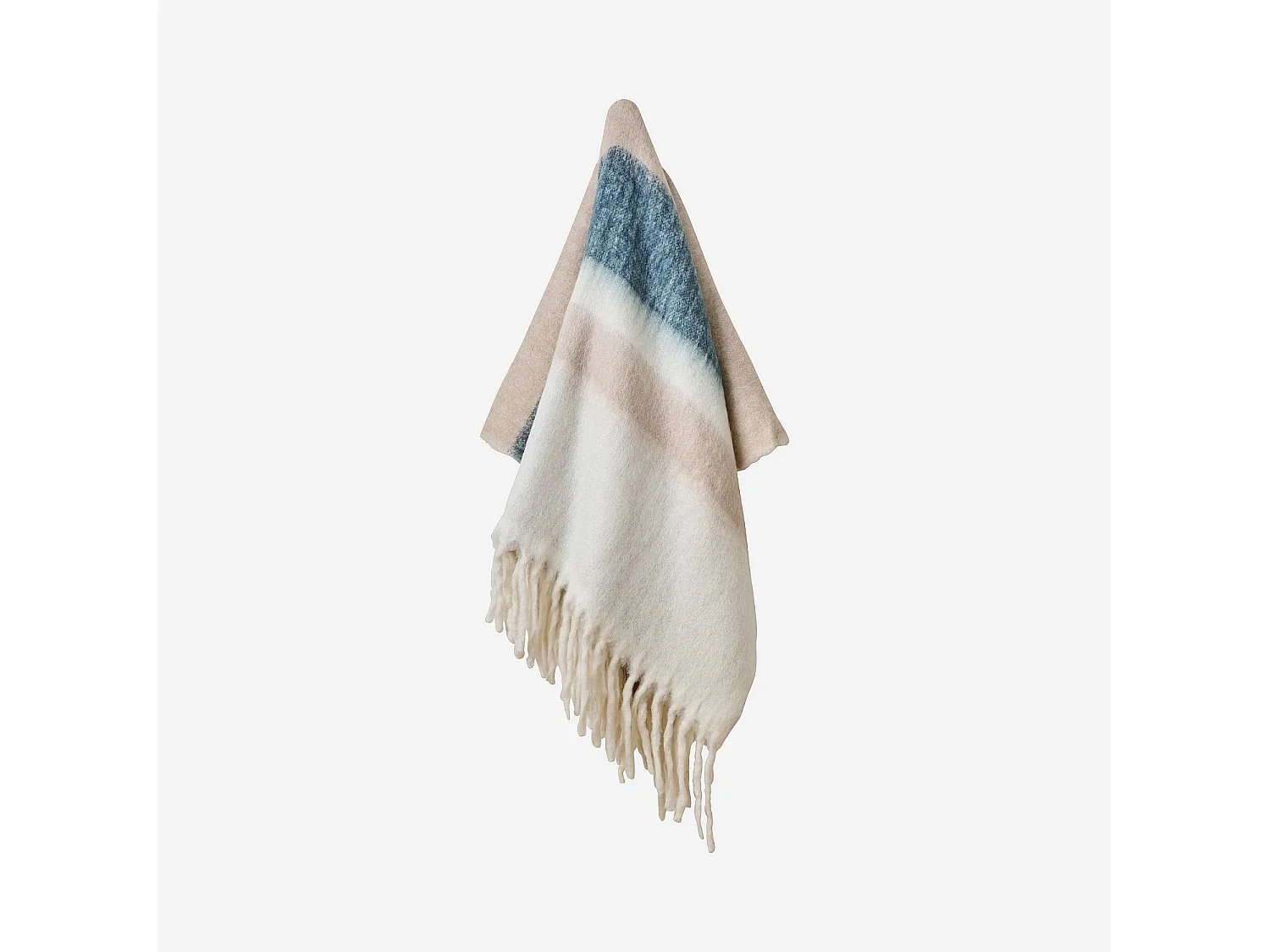 Habitat - Plaid en laine - 130 x 170 cm - Bleu sarcelle - Bruna
