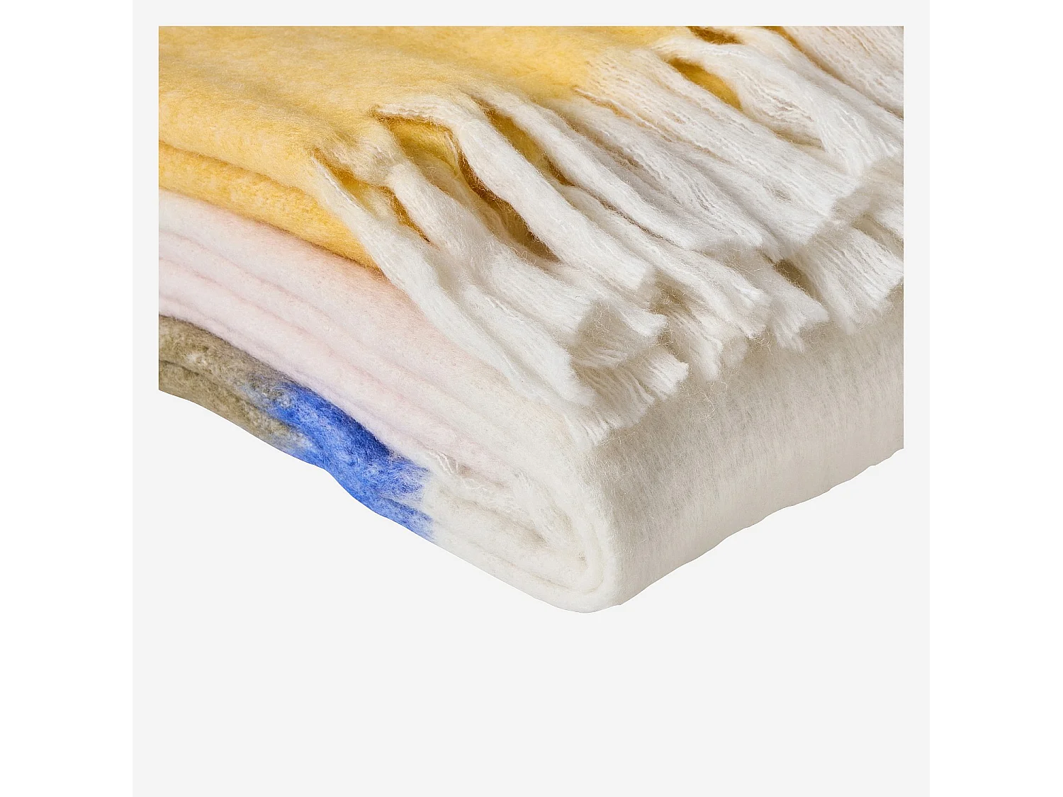 Habitat - Plaid en laine - 130 x 170 cm - Rose et marron - Design by Floriane Jacques - Armel